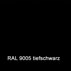 PU-Farbe RAL 9005 PU-Farbe RAL 9005